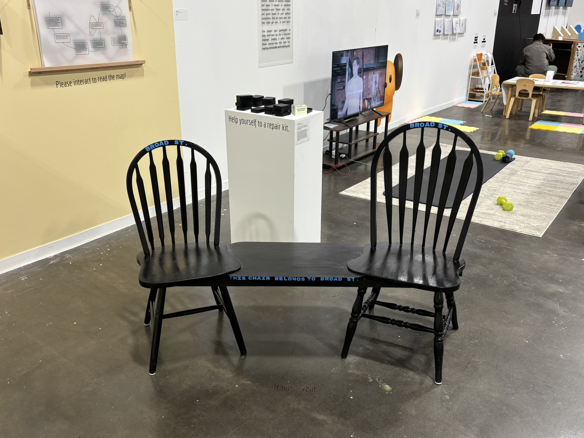 Chair-Bench on display at the 2025 RISD Grad Show